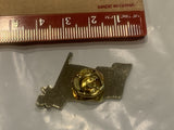 USA American Flag Yellow Ribbon Lapel Hat Pin CX