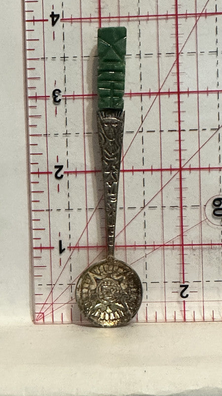 Mexico Calendar Green Idol Souvenir Spoon