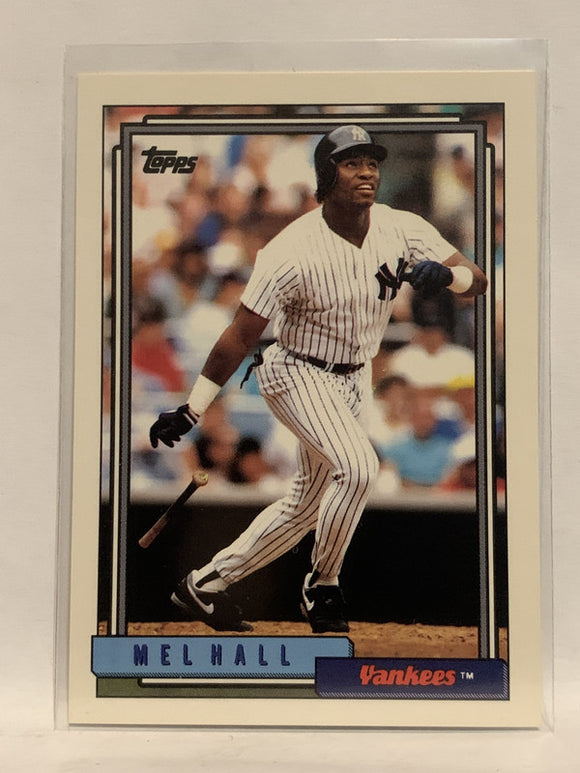 #223 Mel Hall New York Yankees 1992 Topps Baseball Card