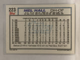 #223 Mel Hall New York Yankees 1992 Topps Baseball Card