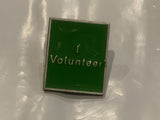 I Volunteer Green Lapel Hat Pin CX