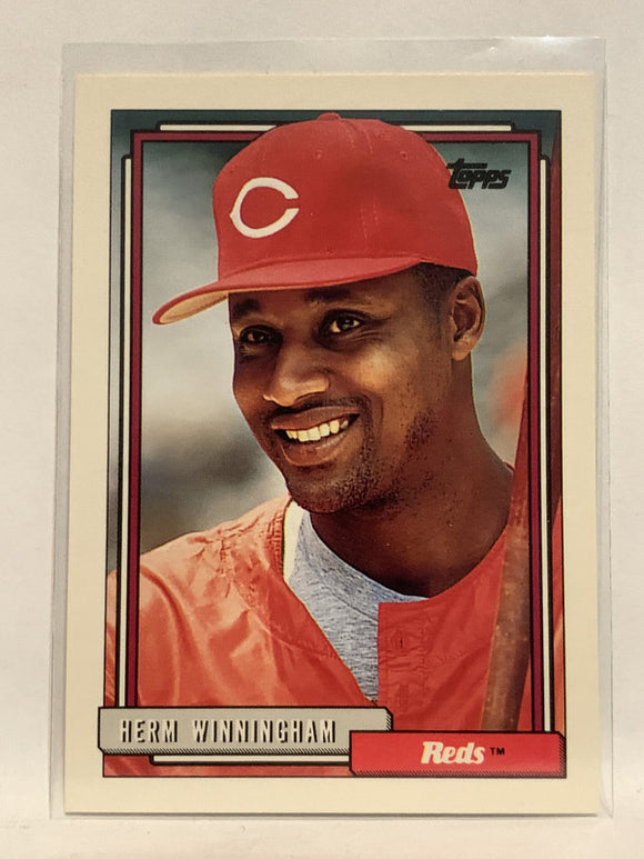 #547 Herm Winningham Cincinnati Reds 1992 Topps Baseball Card