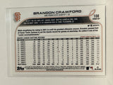 #108 Brandon Crawford  San Francisco Giants 2022 Topps Opening Day Baseball Card