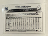 #140 Trey Amburgey Rookie New York Yankees 2022 Topps Opening Day Baseball Card