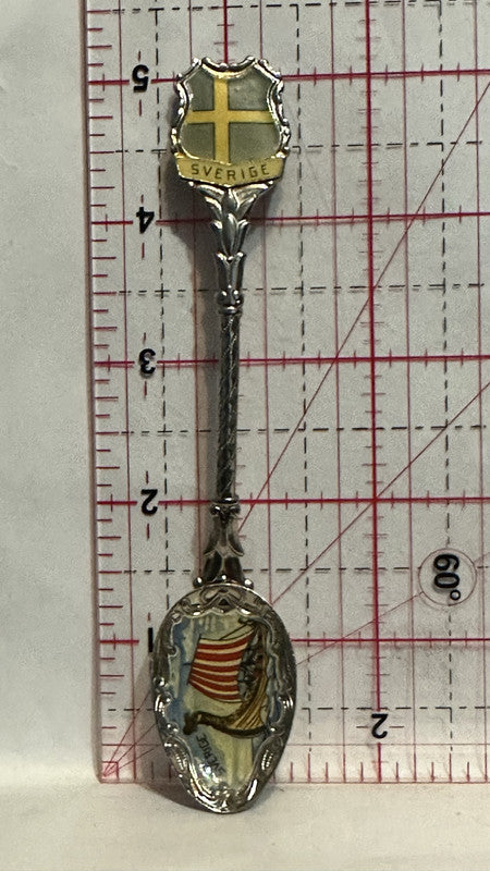 Sverige Sweden Boat Flag Souvenir Spoon