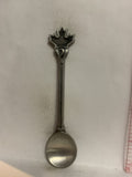 Maple Leaf Question Mark Pewter Souvenir Spoon