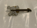 Skull and Cross Bones Guitar Lapel Hat Pin CX
