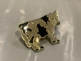 Black & White Diary Cow Holstein Lapel Hat Pin CX