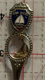 San Diego California Sail Boat  Fort  Souvenir Spoon