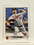 #23 Alex Wells Rookie Baltimore Orioles 2022 Topps Opening Day Baseball Card