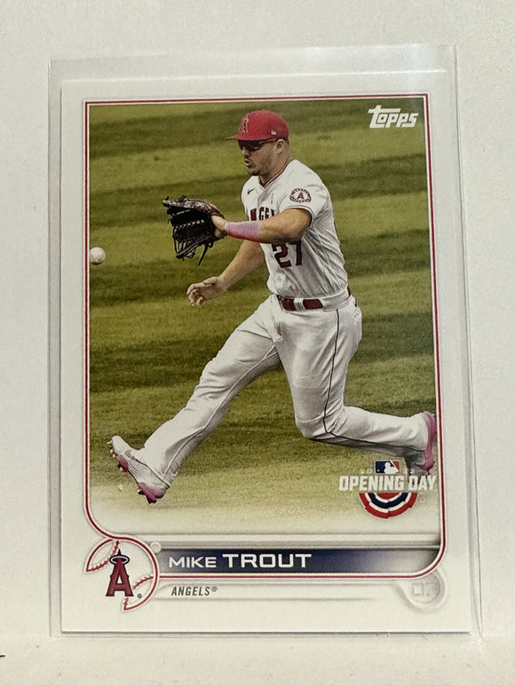 #27 Mike Trout Los Angeles Angels 2022 Topps Opening Day Baseball Card
