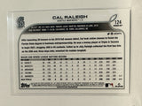 #124 Cal Raleigh Rookie Seattle Mariners 2022 Topps Opening Day Baseball Card