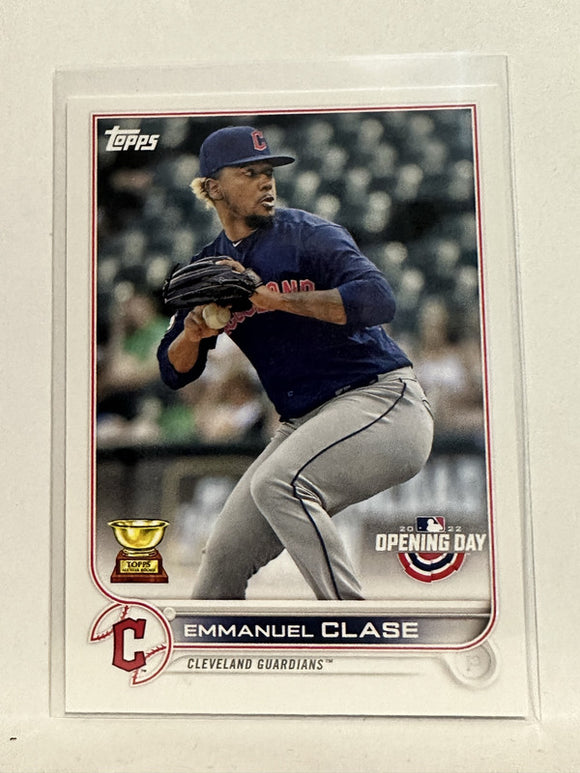 #128 Emmanuel Clase All Star Rookie Cleveland Guardians 2022 Topps Opening Day Baseball Card