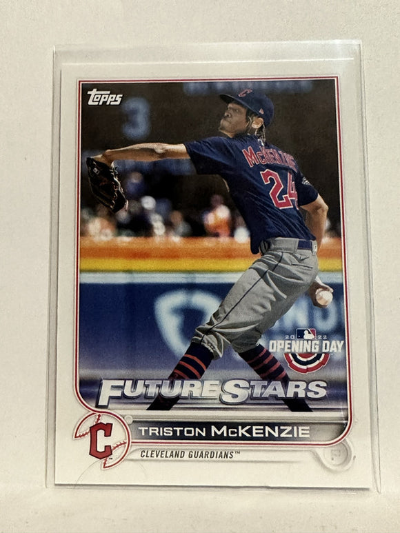 #85 Triston Mckenzie Future Stars Cleveland Guardians 2022 Topps Opening Day Baseball Card