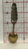 Feather Quill Heart Souvenir Spoon