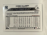 #95 Corey Kluber New York Yankees 2022 Topps Opening Day Baseball Card