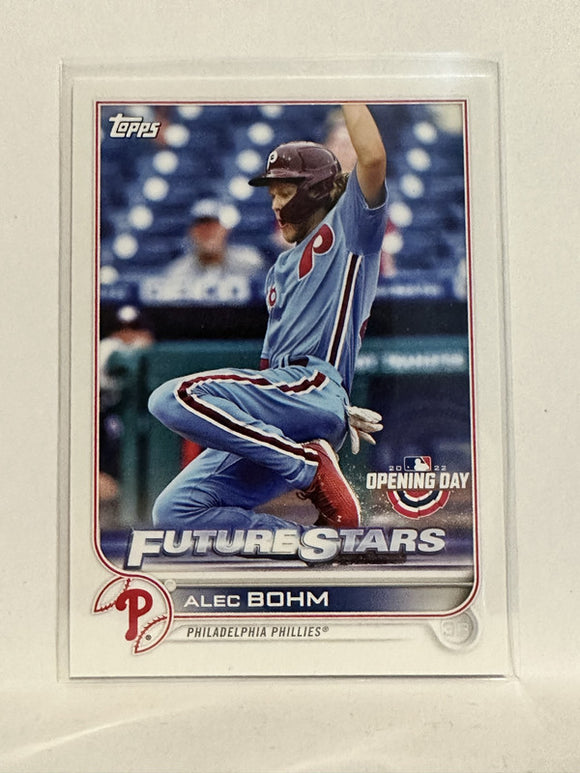 #97 Alec Bohm Future Stars Philadelphia Phillies 2022 Topps Opening Day Baseball Card