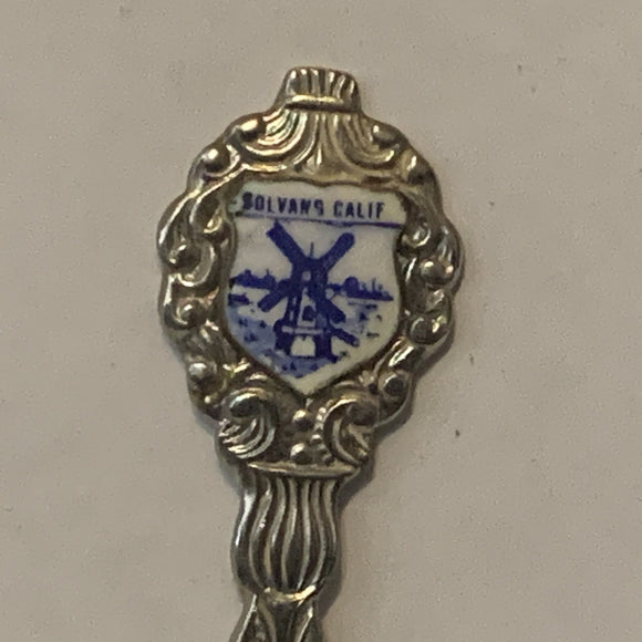 Solvans California Windmill Blue collectable Souvenir Spoon PI