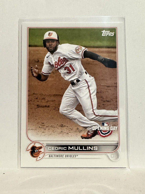 #201 Cedric Mullins Baltimore Orioles 2022 Topps Opening Day Baseball Card
