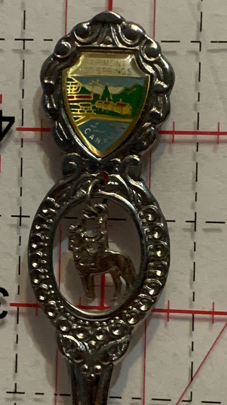 Fair mint Hot Springs British Columbia RCMP Mountie Canada Union  Souvenir Spoon