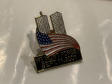 We Won't Forget  Sept 11 2001 New York Lapel Hat Pin CY