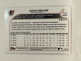 #112 John Means Baltimore Orioles 2022 Topps Opening Day Baseball Card