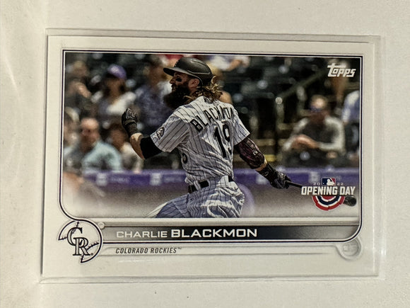 #96 Charlie Blackmon   Colorado Rockies 2022 Topps Opening Day Baseball Card