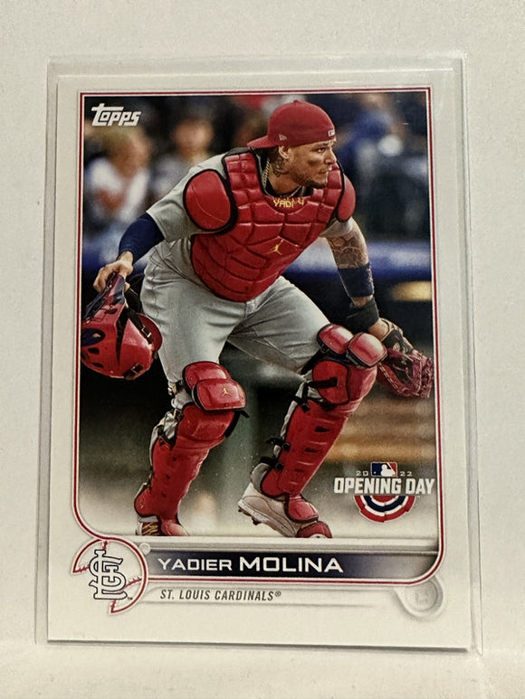 #152 Yadier Molina St Louis Cardinals 2022 Topps Opening Day Baseball Card