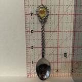 Lethbridge Alberta Wild Rose Flower collectable Souvenir Spoon PJ