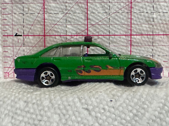 Green Flames Police Cruiser 1989 Hot Wheels Diecast Car