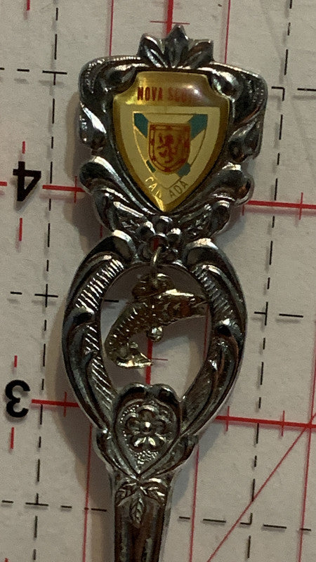 Nova Scotia Canada Fish Crest Emblem   Souvenir Spoon