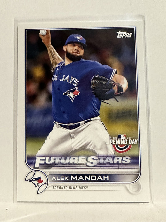 #25 Alek Manoah Future Stars Toronto Blue Jays 2022 Topps Opening Day Baseball Card