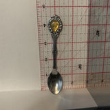 January Carnation Flower collectable Souvenir Spoon PJ