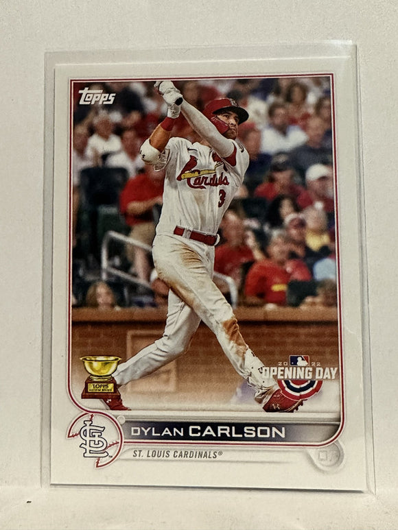 #197 Dylan Carlson All Star Rookie St Louis Cardinals 2022 Topps Opening Day Baseball Card