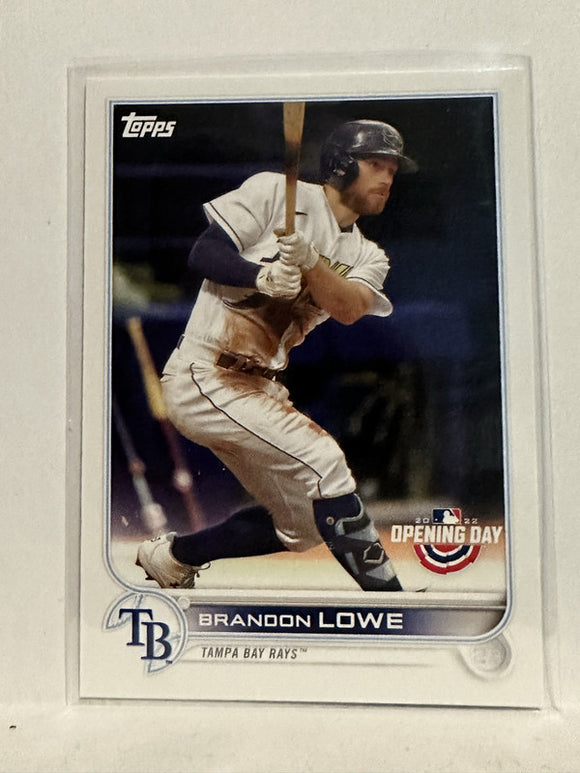 #12 Brandon Lowe Tampa Bay Rays 2022 Topps Opening Day Baseball Card