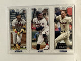 #TPC-2C 2B 2A Freddie Freeman Ozzie Albies Ronald Acuna Jr Atlanta Braves 2022 Topps Opening Day Baseball Card