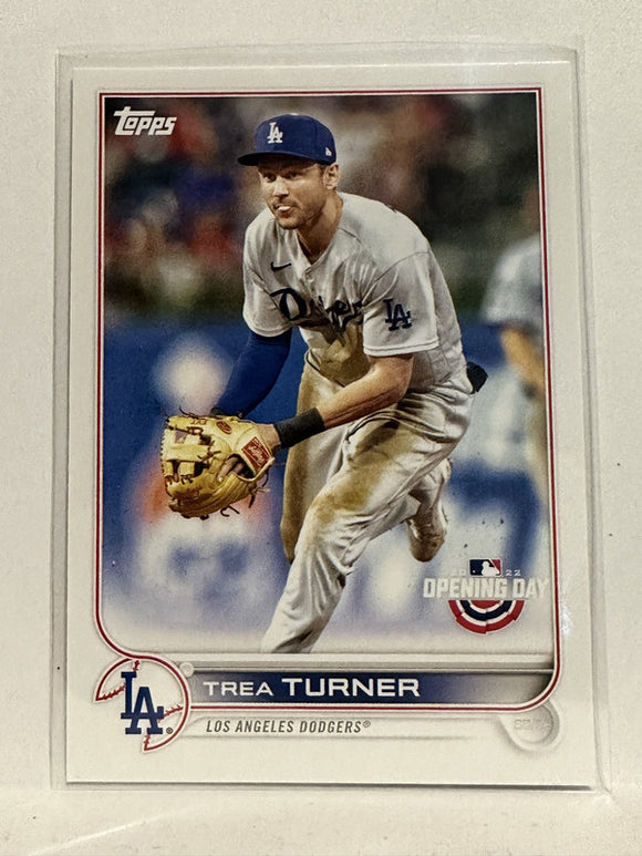 #74 Trea Turner Los Angeles Dodgers 2022 Topps Opening Day Baseball Card
