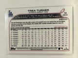 #74 Trea Turner Los Angeles Dodgers 2022 Topps Opening Day Baseball Card