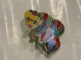 Hot Air Balloons Lapel Hat Pin CZ