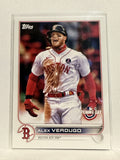 #162 Alex Verdugo   Boston Red Sox 2022 Topps Opening Day Baseball Card