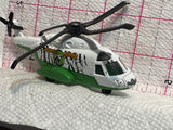 White Wildlife Rescue Mission Chopper 2003 Matchbox Diecast Car