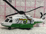 White Wildlife Rescue Mission Chopper 2003 Matchbox Diecast Car