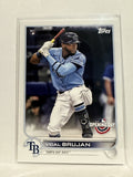 #39 Vidal Brujan Rookie Tampa Bay Rays 2022 Topps Opening Day Baseball Card