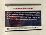 #OD-6 Team Card  Colorado Rockies 2022 Topps Opening Day Baseball Card