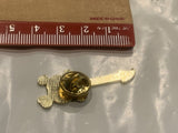 Skull and Cross Bones Guitar Lapel Hat Pin DA