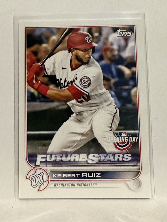 #14 Keibert Ruiz Washington Nationals 2022 Topps Opening Day Baseball Card
