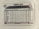 #14 Keibert Ruiz Washington Nationals 2022 Topps Opening Day Baseball Card