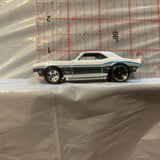 White '68 Copo Camaro Hot Wheels Loose Diecast Car 1/64 HQ