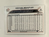#49 Michael Brantley Blue Houston Astros 2022 Topps Opening Day Baseball Card