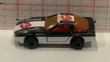 Black White Chevrolet Corvette 1/57 #215 Majorette Toy Diecast Car